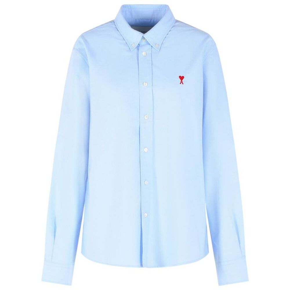 Ami Paris 'Ami De Cœur' Blue Cotton Shirt Women
